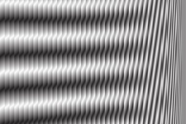 Yoğun Metalik Dikey Çizgiler ve Optik Dalga Şablonu ile Soyut Tek Renk Arkaplanı