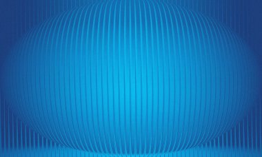 Dikey Kabartmalı Doku ve Gradyan Etkisi ile Soyut 3B Mavi Elipsoid ŞekliName