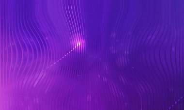 Parlayan Neon Çizgileri ve Hafif Parçacık Dokusuyla Soyut Mor ve Violet Dalgalı Arkaplan