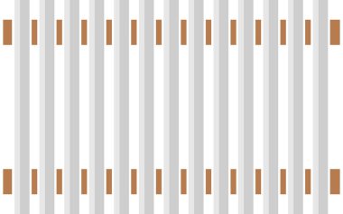 Beyaz arka planda düz bir çit. Vektör çizimi. EPS 10