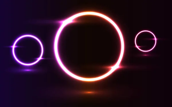 Iskra ciemne świecące neonowe tło. Elementy efektów specjalnych okrągły kształt — Wektor stockowy