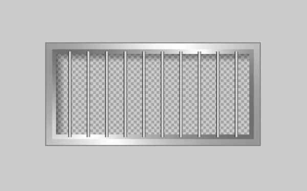 Окна тюрьмы с решетками. Окна на светлой стене. — стоковый вектор