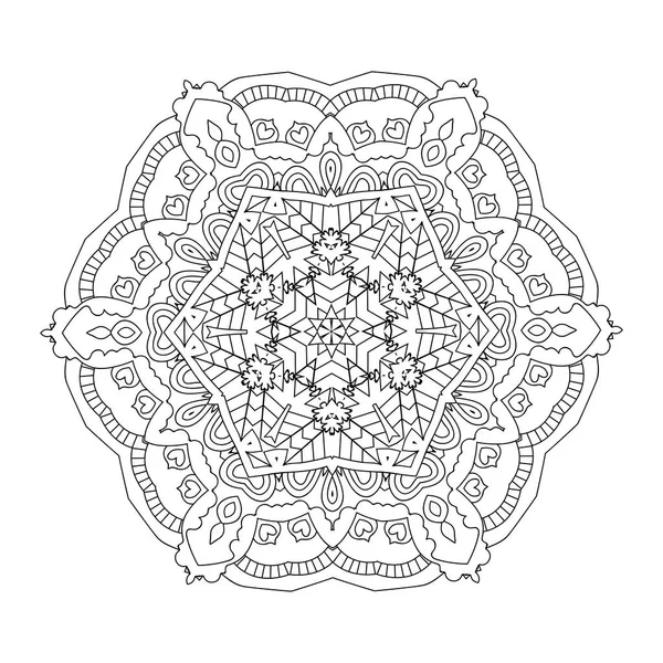 Mandala. Elementos decorativos étnicos. Fondo dibujado a mano. Islam, árabe, indio, motivos otomanos. — Archivo Imágenes Vectoriales