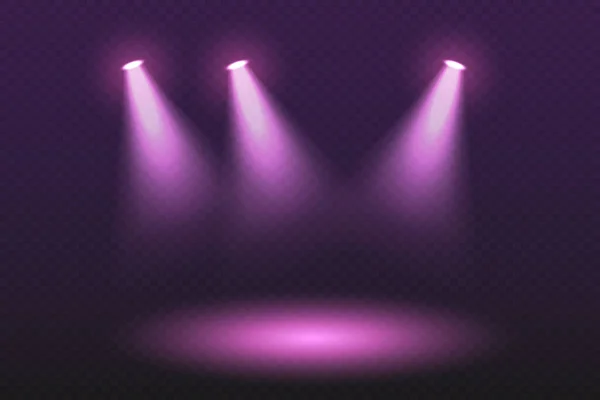 Koyu arkaplanda mor sahne ışıkları