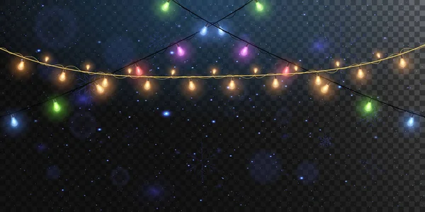 Noel için altın çelenkler, toz, ışıltı ve bir yıldız. Tebrik kartları, davetiyeler, arka planlar, kartvizitler için dekoratif unsur. Kış koleksiyonu Noel geçmişi. Işık pırıltısı!.