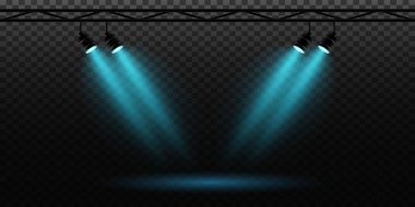 Spot ışığı efektlerinin canlı bir koleksiyonu. Bir vektör kaplama etkisi elementleri kümesi.