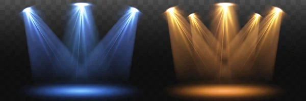 Spot ışığı efektlerinin canlı bir koleksiyonu. Bir vektör kaplama etkisi elementleri kümesi.