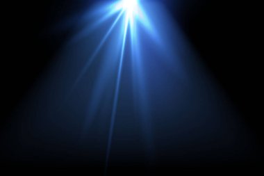 Karanlık Arkaplanda Mavi Sahne Işığı