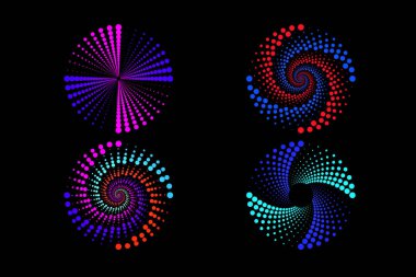 Renkli Neon Spiral Girdap Özeti Ayarları