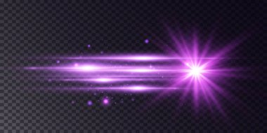 Açık mavi efekt yansımaları, mavi renkli neon aydınlatma. Parlak ışık lensi. Polis ışığı efektleri, çizgiler. Parlak yıldızlar, siyah arka planda parlayan kıvılcımlar. Vektör kırmızı ışık efekti