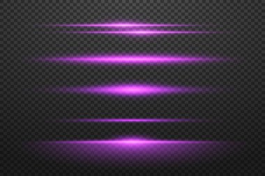 Açık mavi efekt yansımaları, mavi renkli neon aydınlatma. Parlak ışık lensi. Polis ışığı efektleri, çizgiler. Parlak yıldızlar, siyah arka planda parlayan kıvılcımlar. Vektör kırmızı ışık efekti