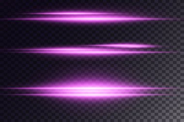 Yatay neon efektler, lazer ışını ışığı ve flaş.