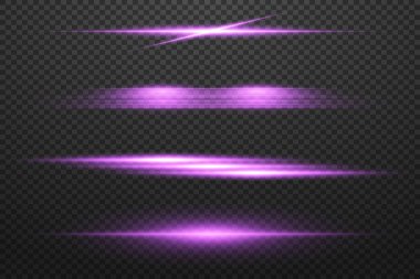 Yatay neon efektler, lazer ışını ışığı ve flaş.