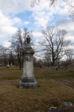 Linwood Mezarlığı manzarası Haverhill MA. Mezarlık 1830 'da kuruldu. Birçok eski ve ilginç mezar ve mezarı olan tarihi bir yer..