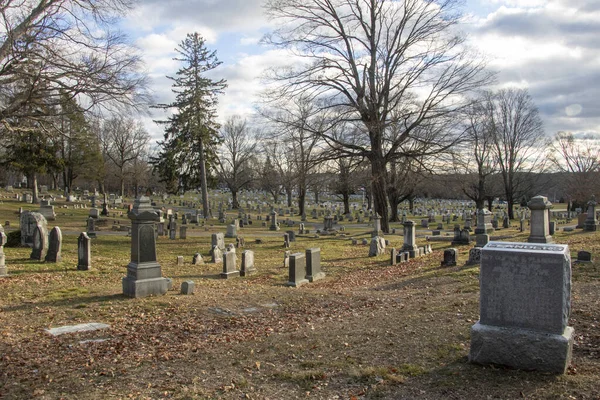 Paisaje Del Cementerio Linwood Haverhill Cementerio Fundado 1830 Sitio Histórico — Foto de Stock