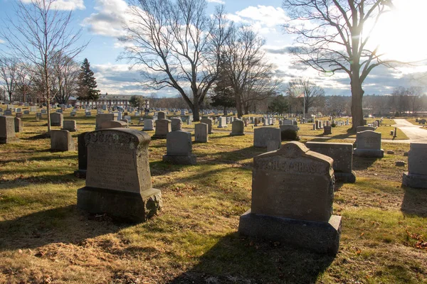 Paisaje Del Cementerio Linwood Haverhill Cementerio Fundado 1830 Sitio Histórico — Foto de Stock