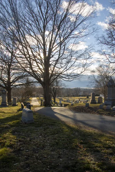 Landscape Linwood Cemetery Haverhill Graveyard Founded 1830 Historic Site Many — Stock Photo, Image