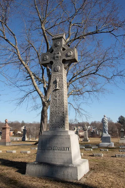 James Cemetery Detalles Tumba Cementerio Haverhill Con Muchas Lápidas Únicas — Foto de Stock