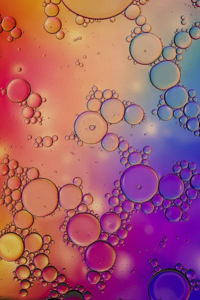 Regnbåge Olja Och Vatten Abstrakt Bakgrund Textur Oljebubblor Och Klumpar — Stockfoto