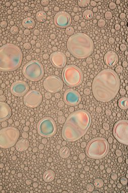 Gökkuşağı Yağlı ve Su Soyut Duvar Kağıdı Dokuları. Yağlı kabarcıklar ve kabarcıklar bir sürü yumuşak güzel renkler içerir. Benzersiz eğlenceli resim