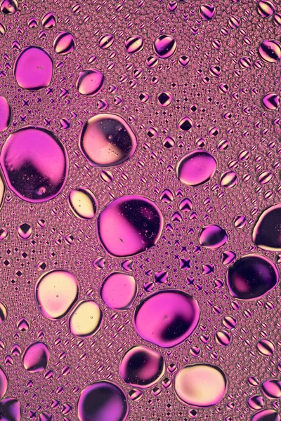 Metallic Purple Oil Water Abstract Achtergrond Textuur Olie Bubbels Blobs — Stockfoto