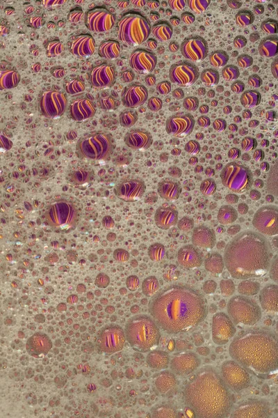 Suds Laranja Roxo Papel Parede Textura Fundo Bolhas Contendo Muitas — Fotografia de Stock