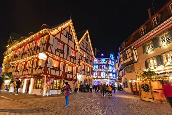 Colmar France December 2019 Традиційні Ельзаські Напівдерев Яні Будинки Петіт — стокове фото