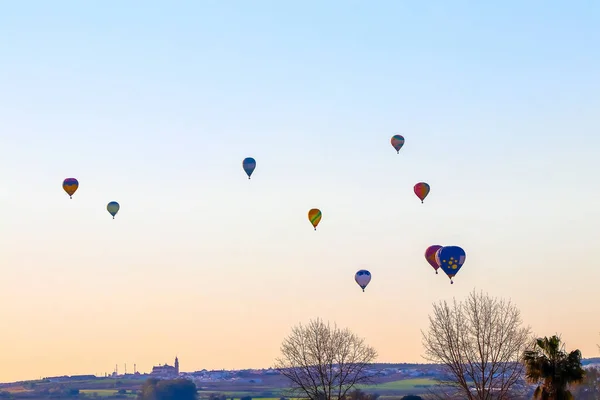 Balony Lotnicze Latające Sewilli Wyścigu Balonów Lotniczych 2020 — Zdjęcie stockowe