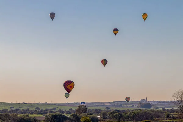 Seville Spanya Mart 2020 Havadan Balonlar Sevilla Havadan Balon Yarışında — Stok fotoğraf