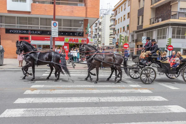 Sevilla Spanien Mai 2019 Pferdekutsche Während Der April Messe Von — Stockfoto