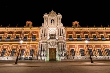 San Telmo Barok tarzı Sarayı Sevilla, İspanya, Endülüs Bölgesi