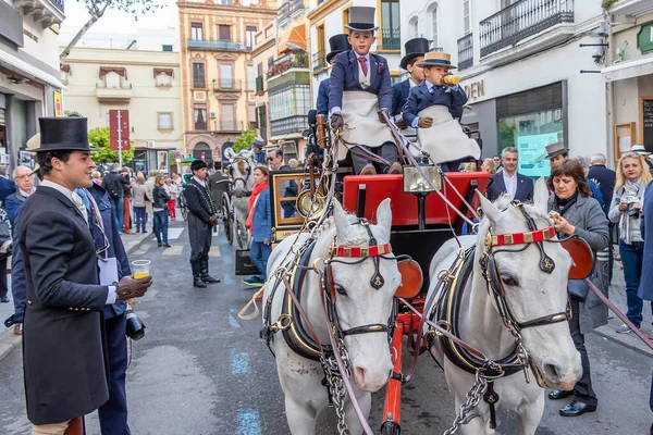 Seville Spanya Nisan 2018 Seville Nisan Fuarı Nda Çocuklar Tarafından — Stok fotoğraf