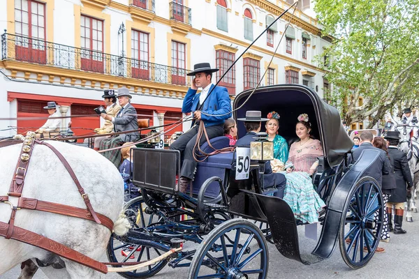Seville Spanya Nisan 2018 Sevilla Fuarı Nda Feria Sevilla Arabasında — Stok fotoğraf