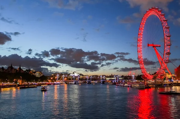 Vista Londra Dal Ponte Westminster Notte — Foto Stock