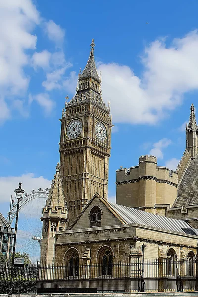 Big Ben Primer Plano Del Popular Punto Referencia Londres Torre — Foto de Stock