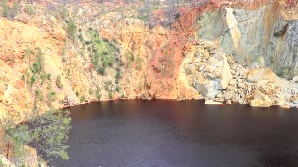 韦尔瓦Pea Hierro的铜矿露天矿 — 图库视频影像