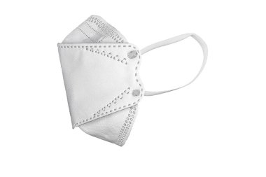 Kulaklıklı tek kullanımlık maske, KN95 korumalı FFP2. Kendini ve diğerlerini Covid-19 'dan korumak için yüz maskesi. Solunum vanası olmadan, enfeksiyonların yayılmasına karşı koruma