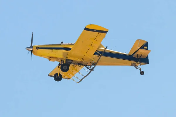 Agricultural Fumigation Aircraft Carrying Out Fumigation Work Mosquitoes Province Huelva — 스톡 사진