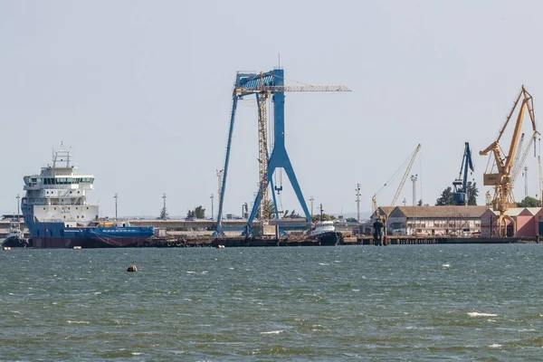 Huelva España Agosto 2021 Astilleros Huelva Con Barco Reparación Vista —  Fotos de Stock