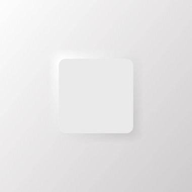 Vektör düğmeleri neumorfik tasarım. Web elementleri geometri modern. neumorphism kare düğme tasarımı. vektör illüstrasyonu