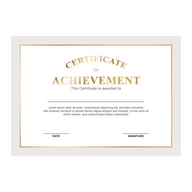 Altın sertifika şablonu. Şirket, iş ve eğitim için lüks sertifika tasarısı. Sertifika, yaratıcılık ödülü, diploma. vektör tasarımı