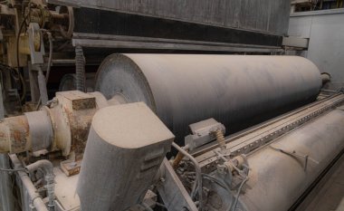 Old Paper Fabric in Deconstruction - Lost Place in Industry - Lossing Work - Industry 2.0. High quality photo