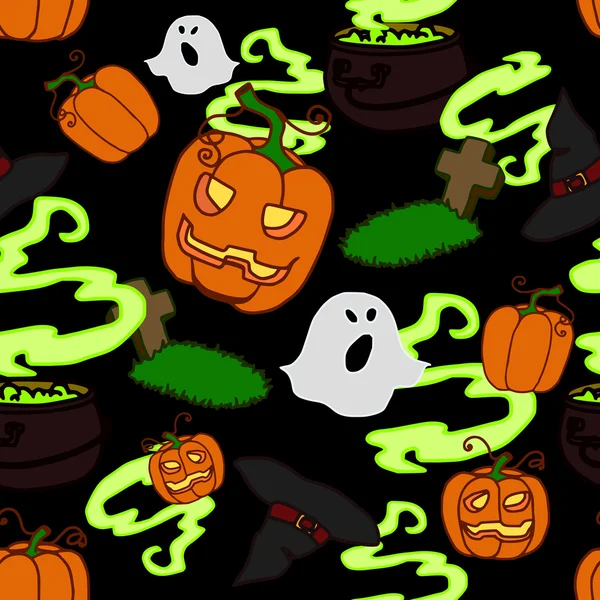 Patrón sin costura de Halloween — Archivo Imágenes Vectoriales