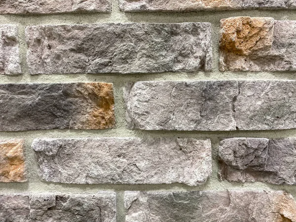 Getextureerde Muur Gemaakt Van Oude Baksteen Decoratieve Tegels Voor Wanddecoratie — Stockfoto