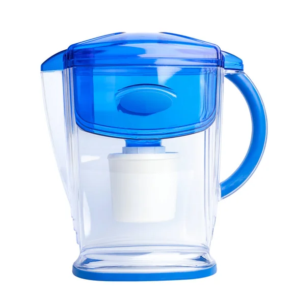New Water Filter Plastic Jug White Background Isolated Object — Stock Photo, Image