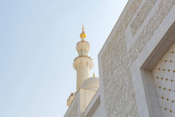 Абу Дабі Оае Жовтня 2019 Прекрасна Мечеть Вежі Білого Мармуру — стокове фото