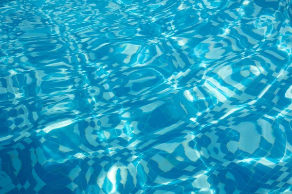 Blue water in a clean pool. Background, texture