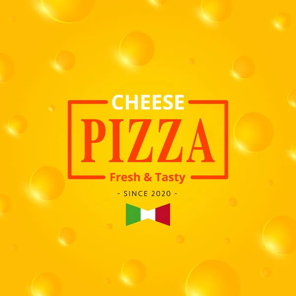 Banner Flyer Template Italian Pizza Vector Illustration — Stock Vector
