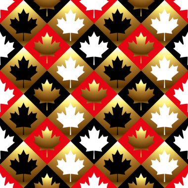 Renkli akçaağaç yaprakları birinci sınıf. Kanada Günü için kusursuz bir geçmiş. Duvar kağıdı, hediye paketi, afiş, poster ve kapak şablonu. Vektör, resimleme