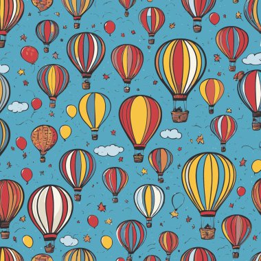 Bu karikatür tarzı sıcak hava balonu vektör çizimi, yuvarlak şekilli ve neşeli ve anlamlı bir his için biraz abartılmış bir sıcak hava balonu içeriyor..